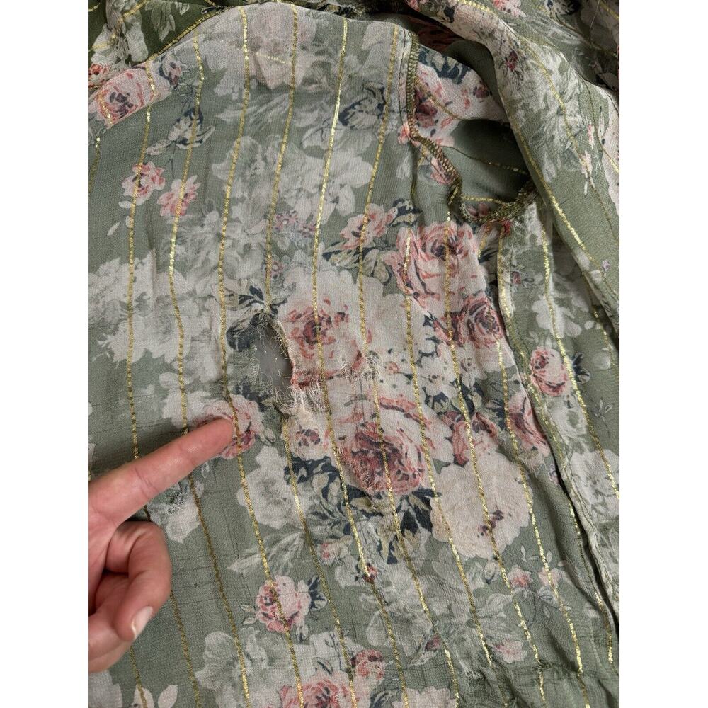 Hemant & Nandita Button Down Short Sleeve Blouse … - image 5